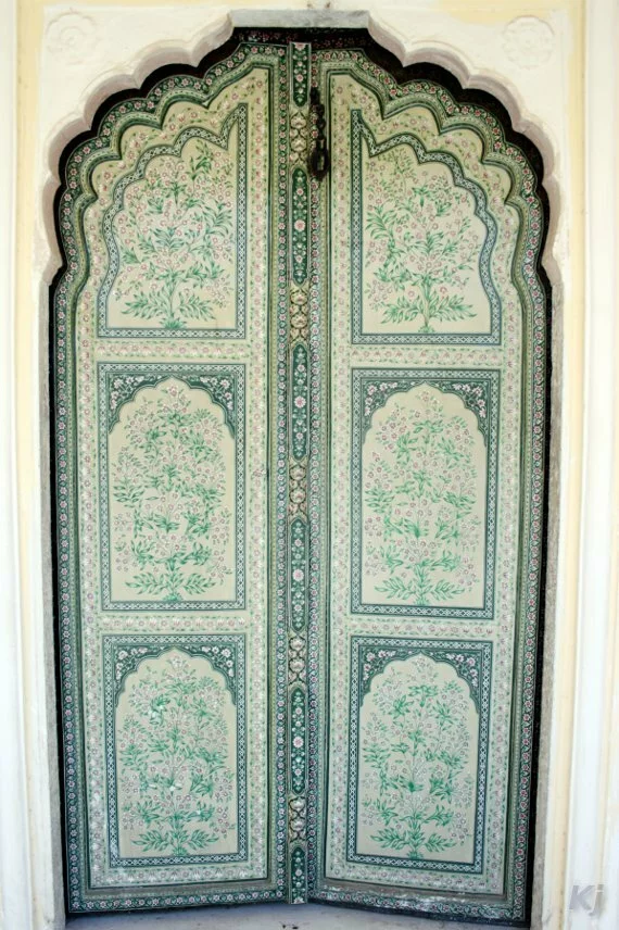 A decorated door