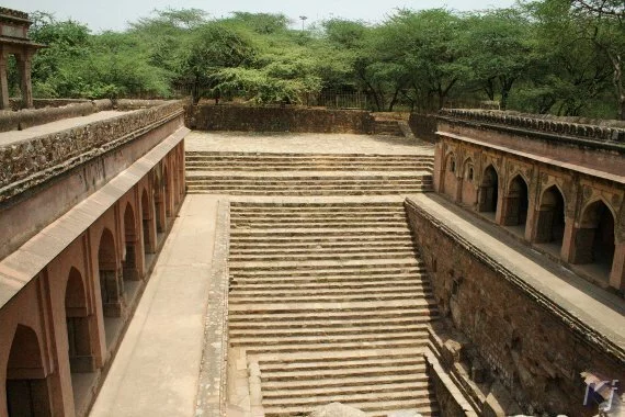 stairs at rajon ki baoli Mehrauli Archaeological Park, New Delhi